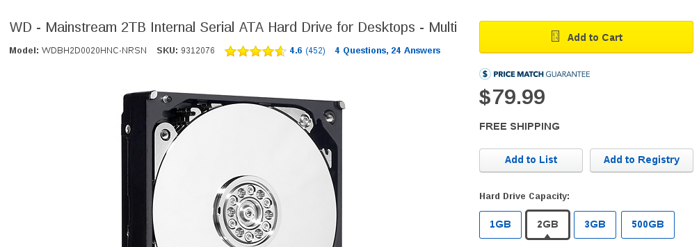 The 2GB 2TB drive